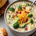 Broccoli Cauliflower Cheddar Cheese Soup (Stovetop & Instant Pot) First Image