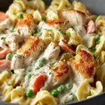 Easy Chicken Pot Pie Noodle Skillet – One Pan Dinner! First Image