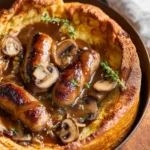 Paleo Toad in the Hole with a Mushroom Onion Gravy First Image