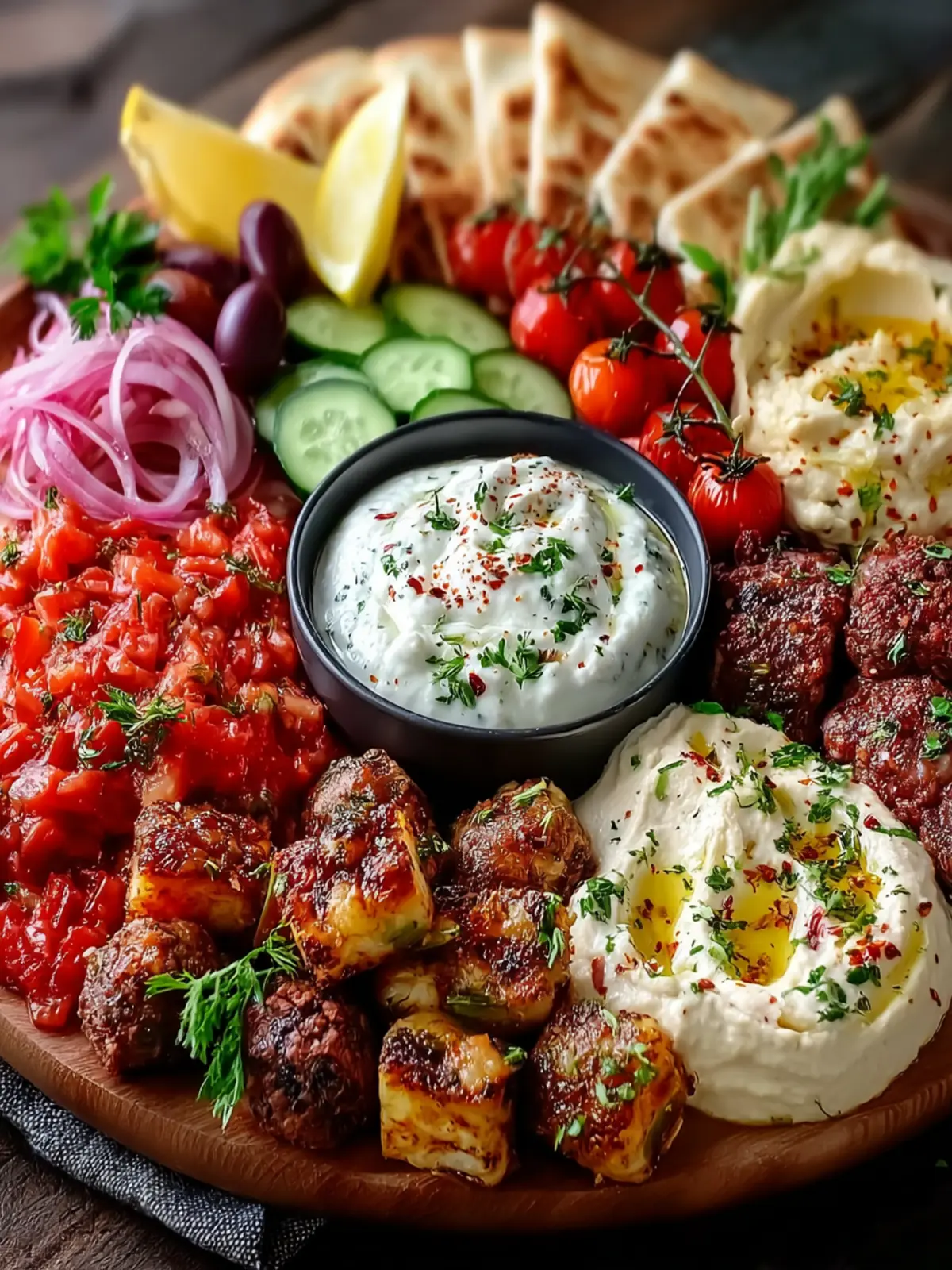 Mouthwatering Mediterranean Mezze Tapas Platter for Everyone First Image