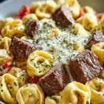 Rich Cracked Garlic Steak Tortellini with Creamhouse Sauce First Image