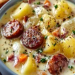 Creamy Hearty Potato and Sausage Chowder for Cozy Nights First Image