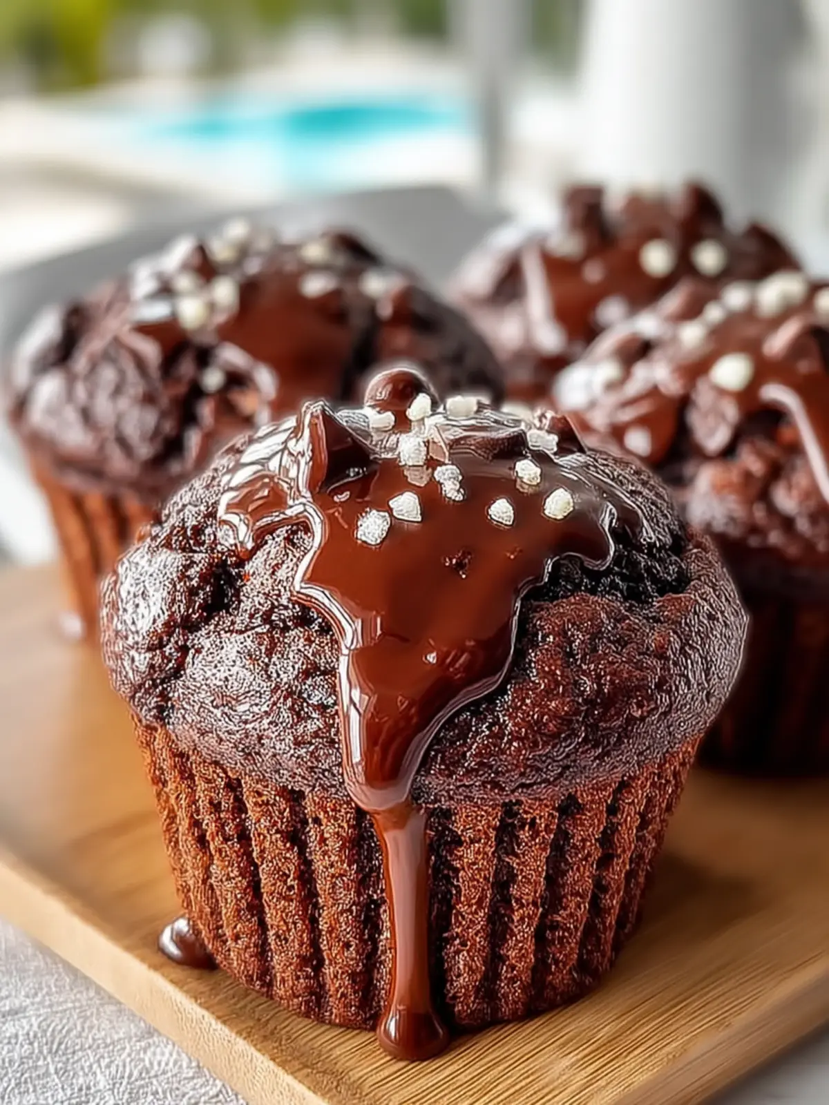 Double Chocolate Zucchini Muffins First Image