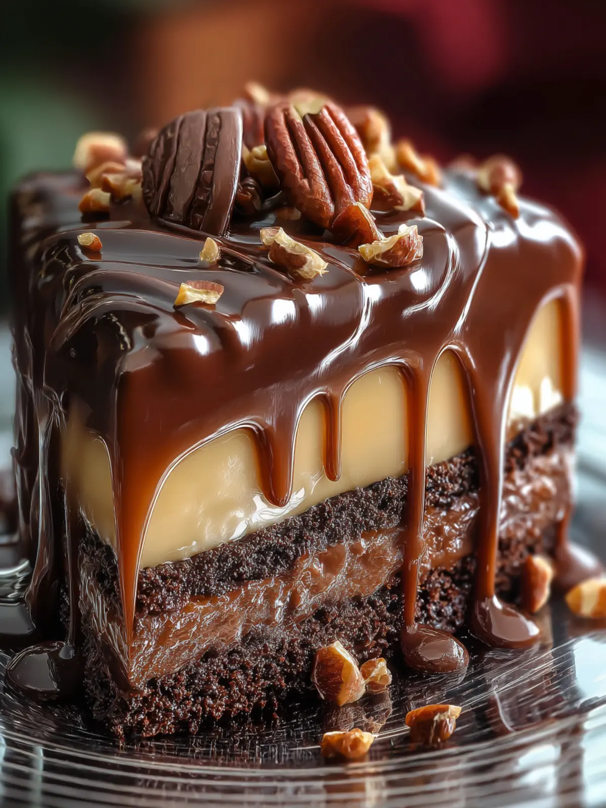 Chocolate Turtle Cake – Rich Chocolate, Caramel & Pecan Dessert First Image