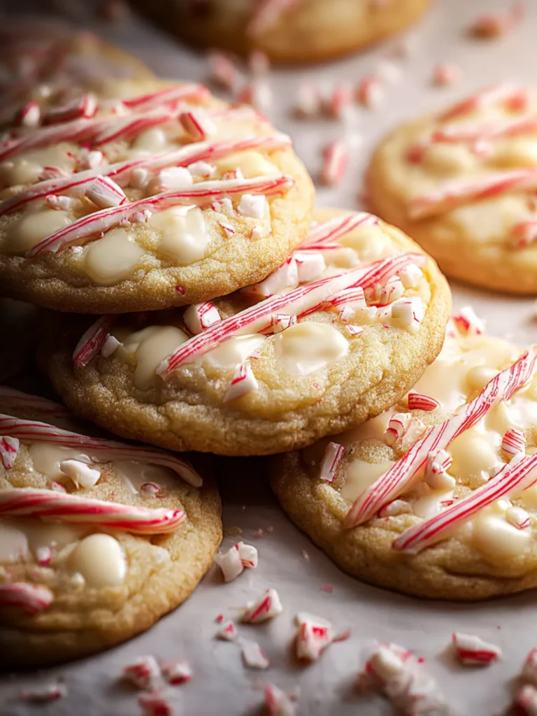 Irresistible White Chocolate Candy Cane Cookies Recipe First Image