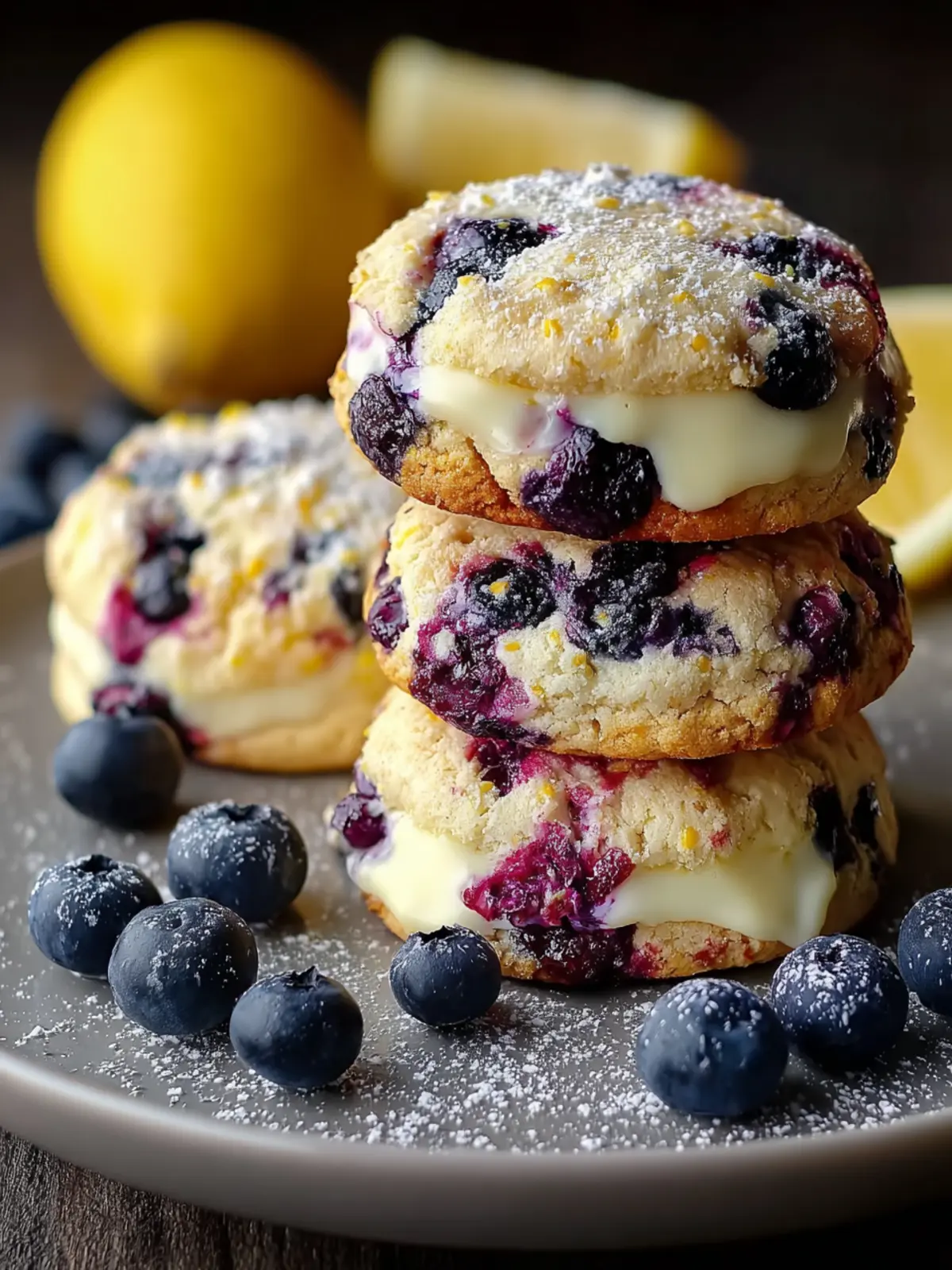 Lemon Blueberry Cheesecake Cookies First Image