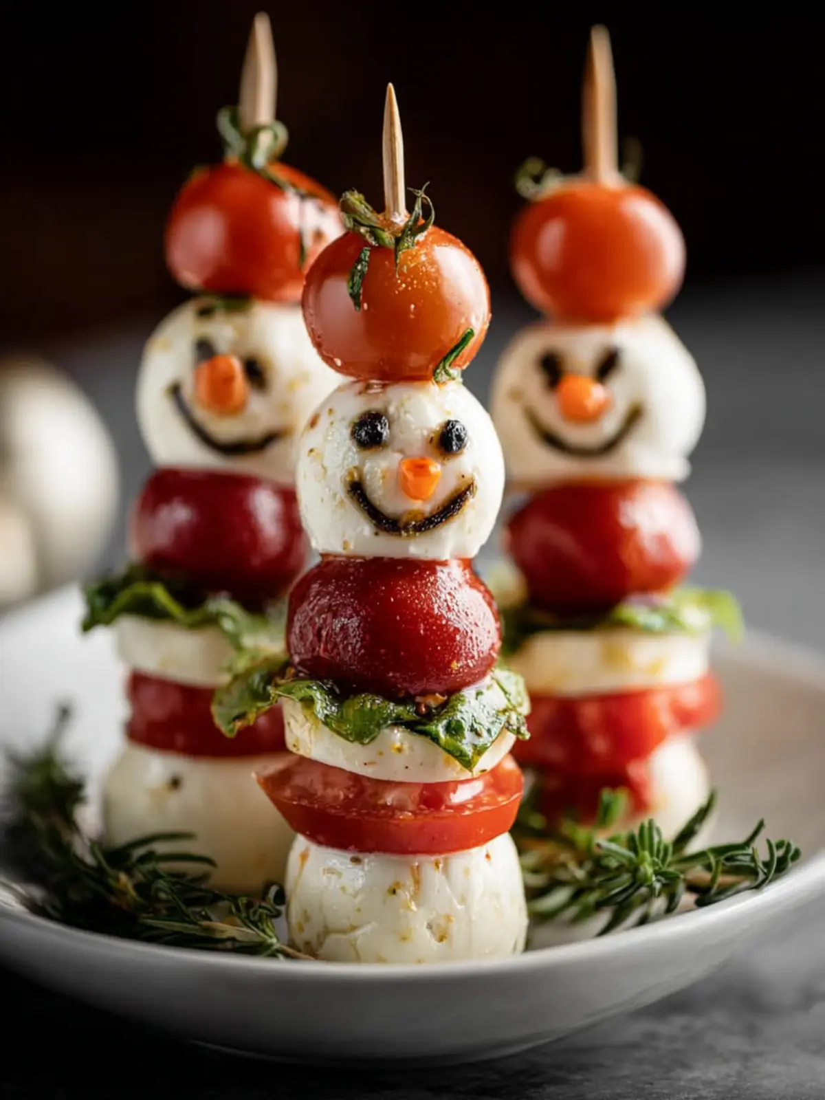 Festive Caprese Snowmen Skewers: The Ultimate Christmas Appetizer That Melts Hearts First Image
