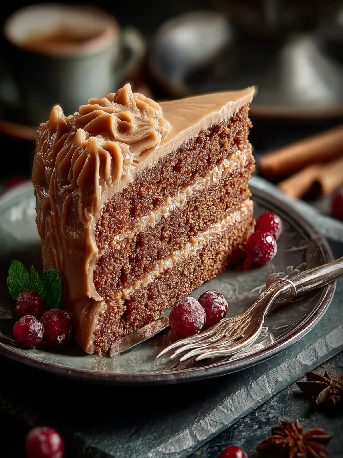 Gingerbread Cake with Cinnamon Molasses Frosting First Image