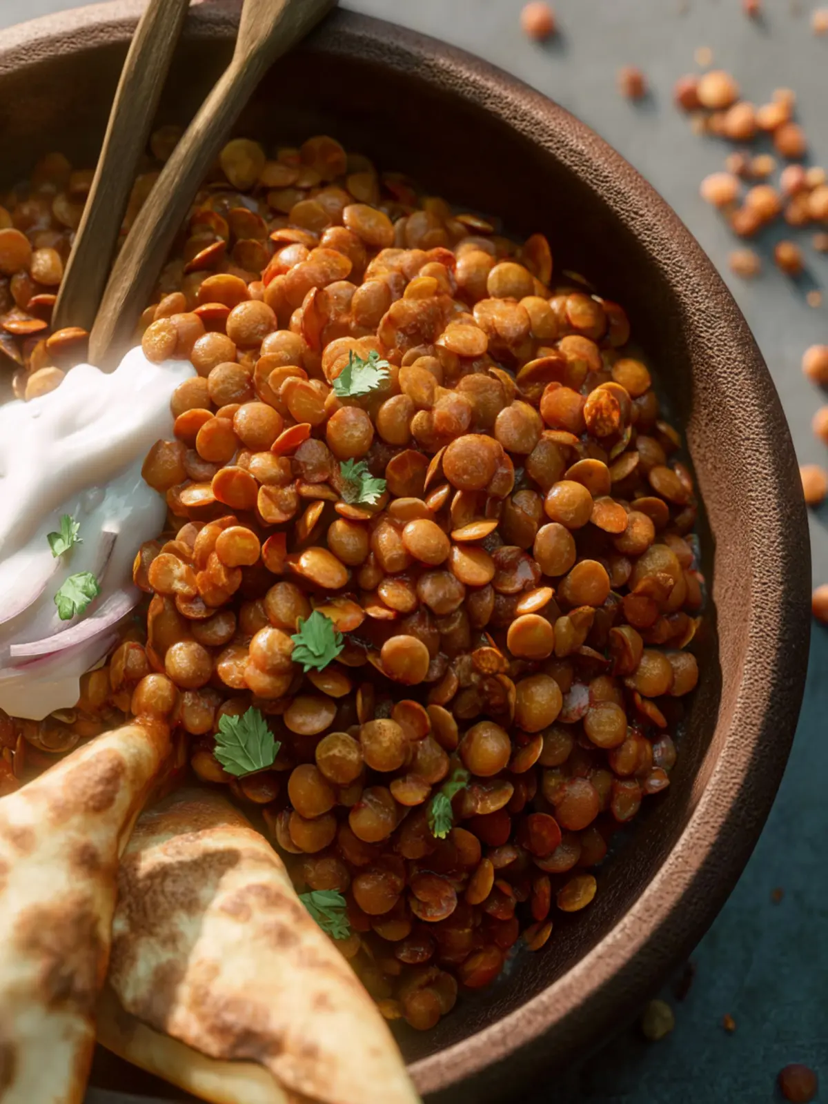 Seasoned Brown Lentils First Image