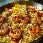 Lemon Garlic Shrimp Orzo First Image