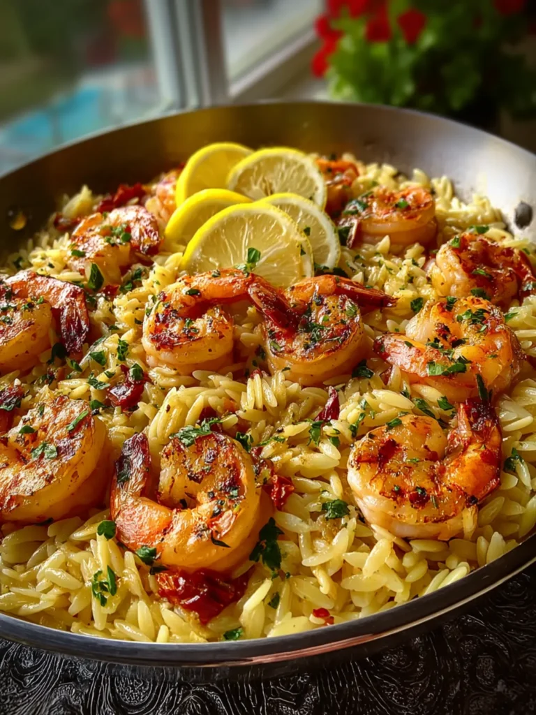 Lemon Garlic Shrimp Orzo First Image