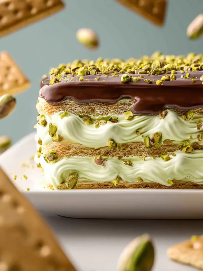 Pistachio Eclair Cake First Image