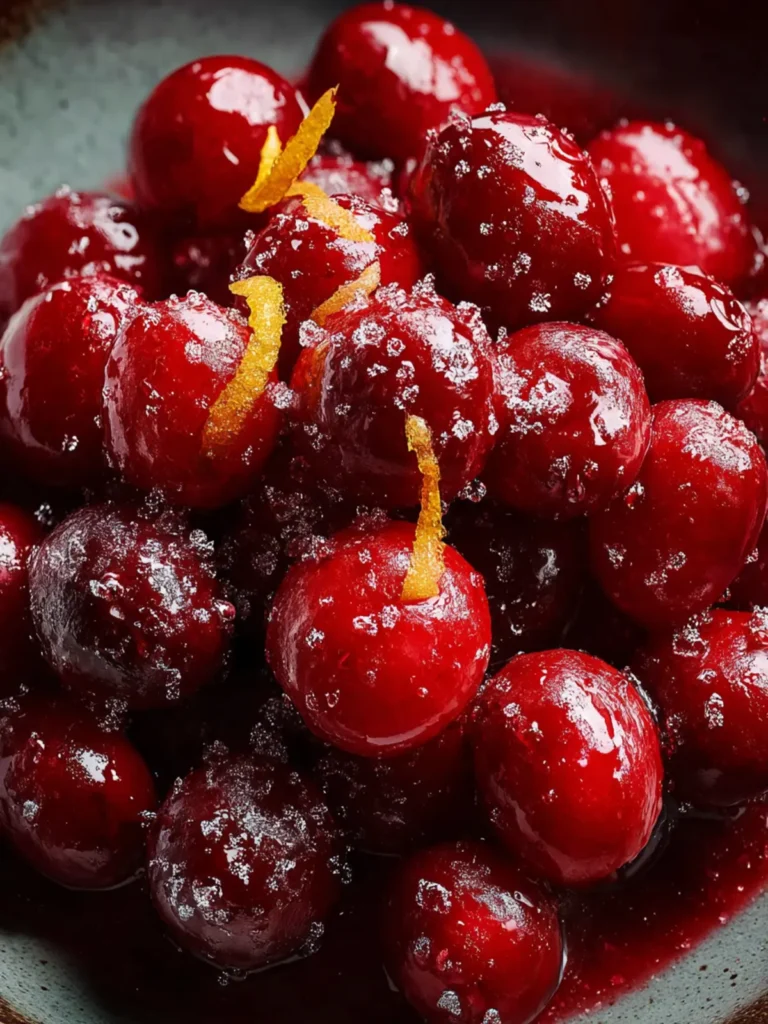 Sweet and Tangy Candied Cranberries with a Glazed Finish First Image