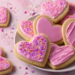 Heart-Shaped Sugar Cookies with Vanilla Glaze First Image