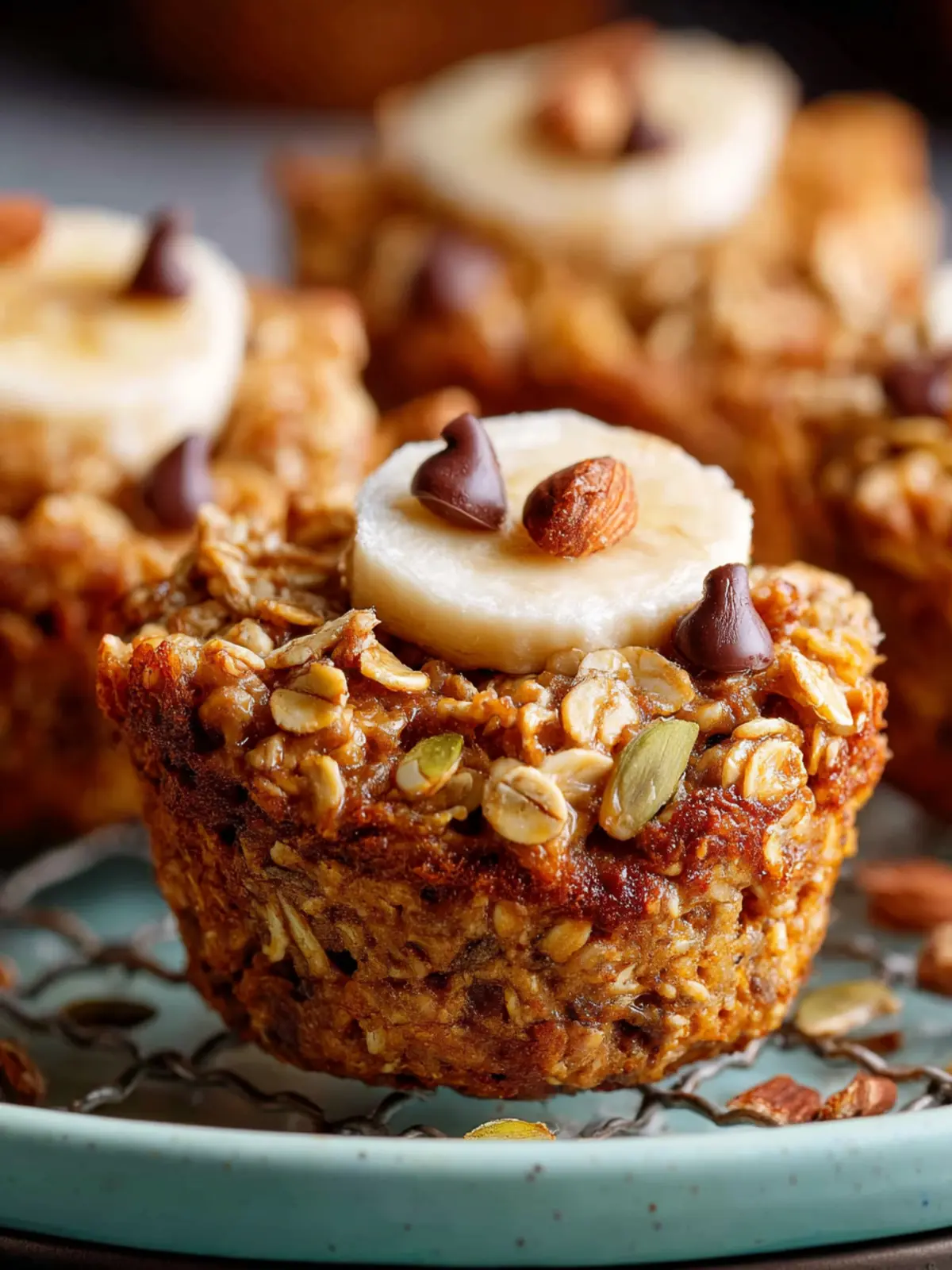 Baked Oatmeal Cups with Banana First Image