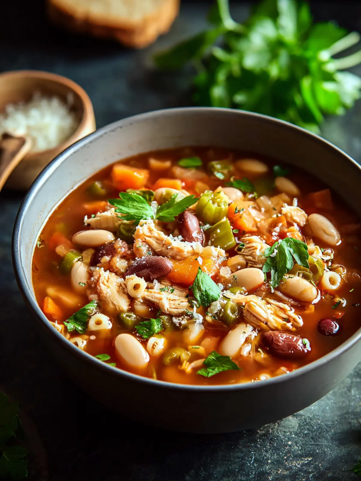 Comforting Chicken Minestrone Soup for Cozy Nights First Image