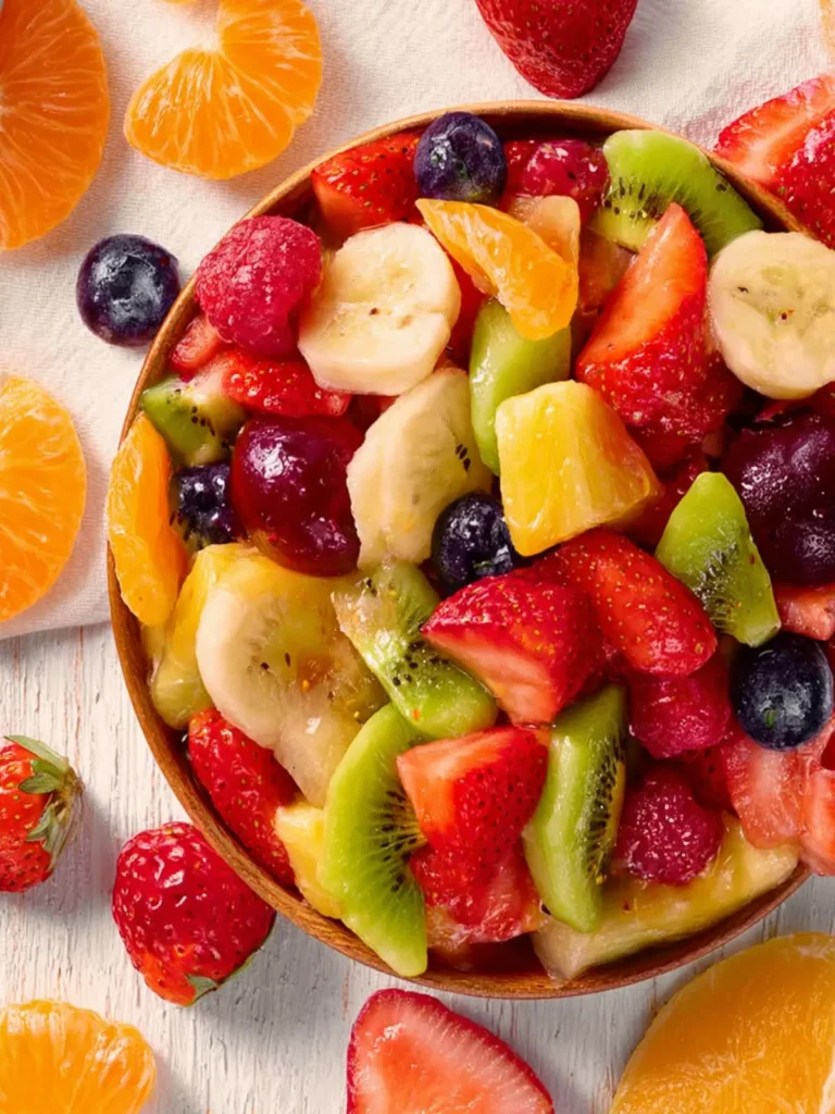 Rainbow Fruit Salad with Honey Citrus Dressing First Image