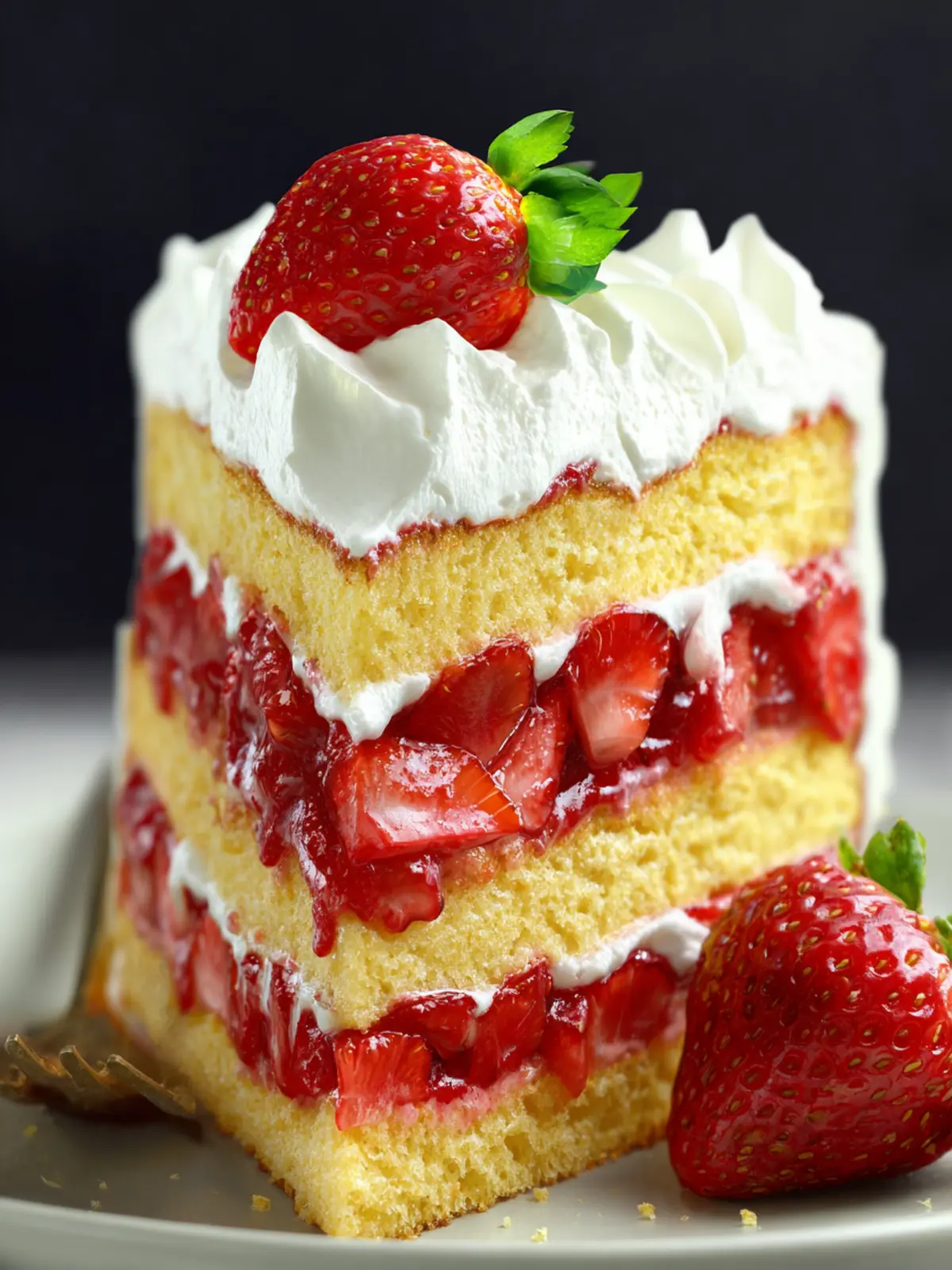 Strawberry Sponge Cake First Image
