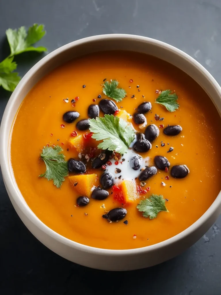 Sweet Potato & Black Bean Soup Recipe First Image