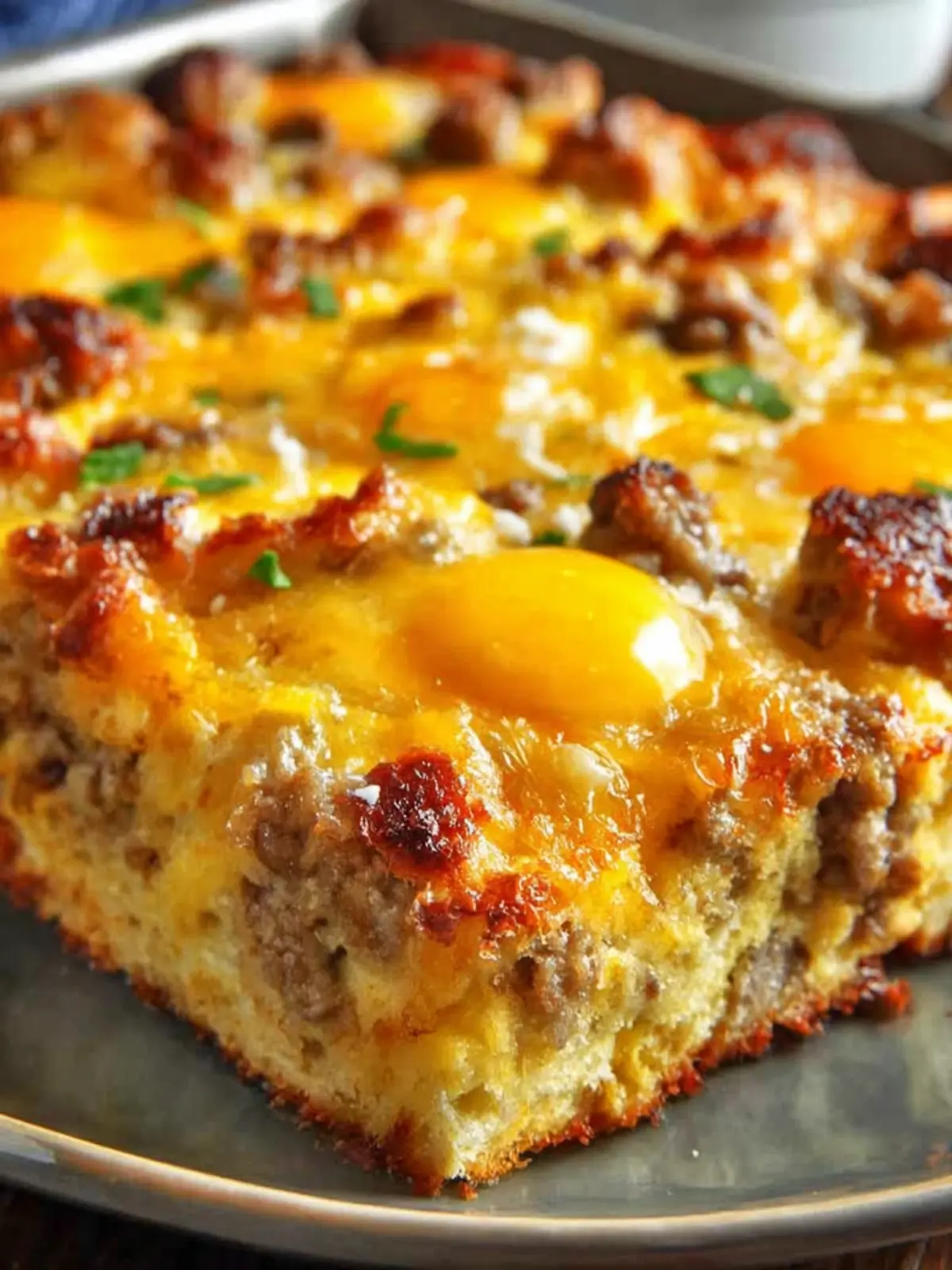 The Best Sausage Egg and Biscuit Breakfast Casserole First Image