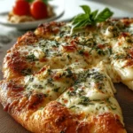 Cheesy Basil and Garlic Pizza First Image