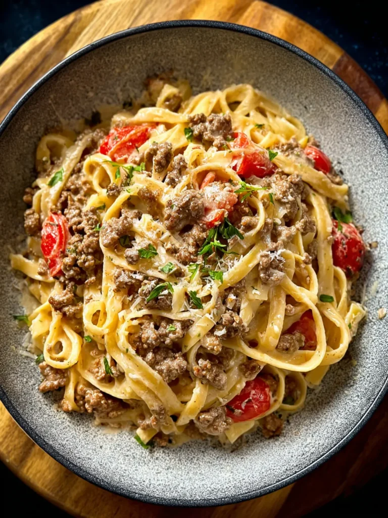 Ground Beef Alfredo First Image