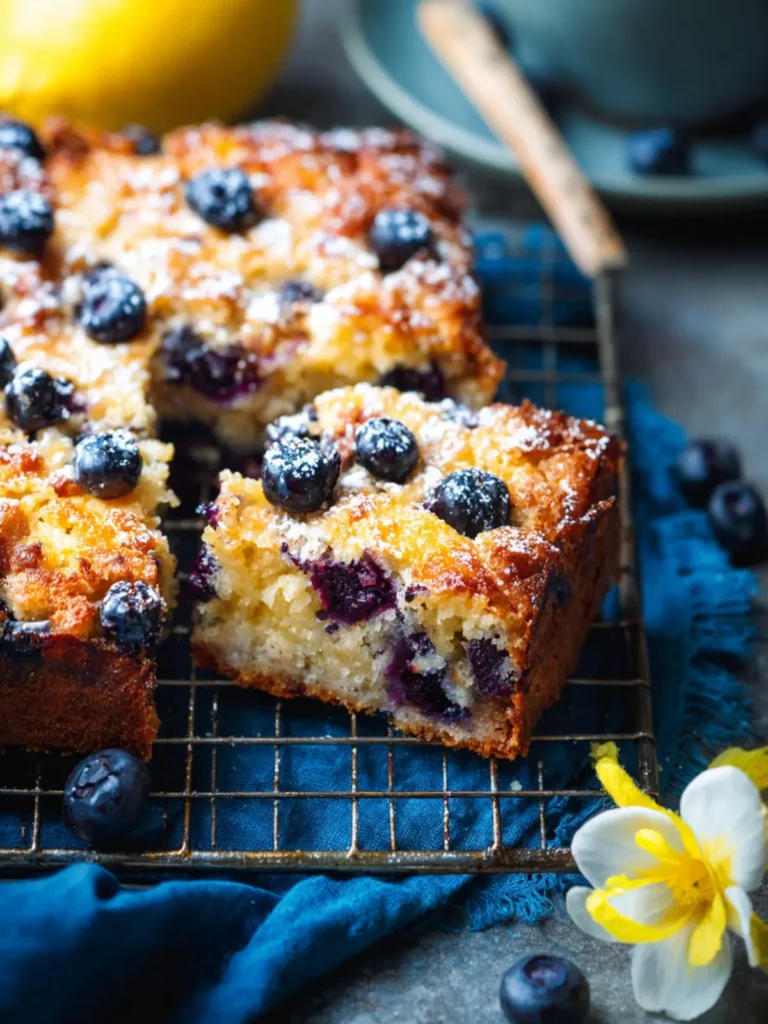 Moist Lemon Blueberry Buttermilk Cake (Rustic Style) First Image