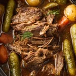 Slow Cooker Dill Pickle Pot Roast First Image