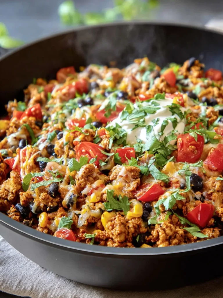 Turkey Taco Skillet, Easy 20-Minute High Protein Meal First Image