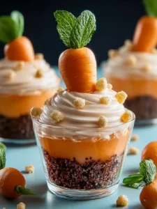 Easter Carrot Dirt Cups First Image